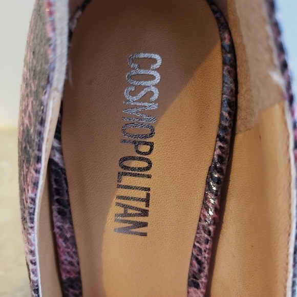 Cosmopolitan High Heel Platform Shoes Women's 8 Faux Snake Rainbow Multicolored - Picture 4 of 8